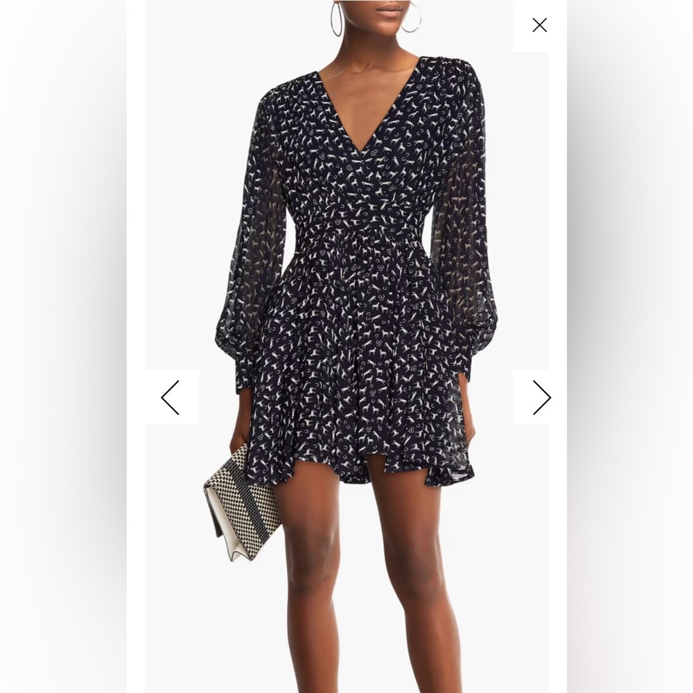 NWT Maje Wrap-effect Mini Dress